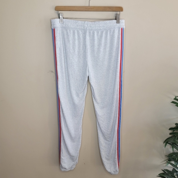 PJ Salvage | Cloud Gray Sun Out Side Stripe Jogger Sweatpants Size Small - Picture 7 of 9